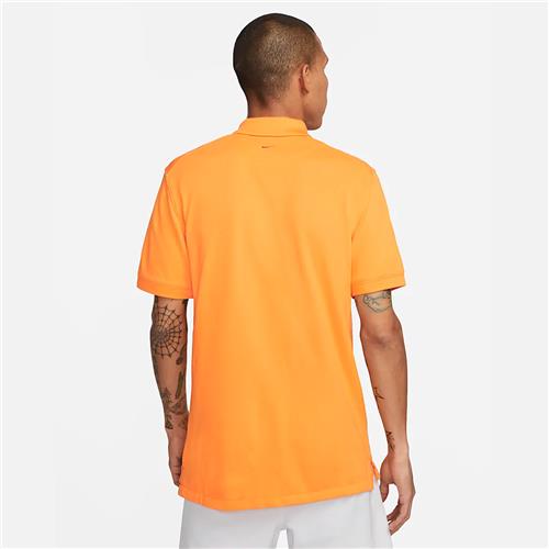 The Nike Polo Rafa Men's Slim Fit Polo (Vivid Orange/White/Baltic Blue)