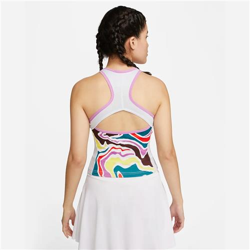 Nike Court Womens Dri-Fit Slam Tank (Rush Fuchsia/Football Grey/Rush Fuchsia/White)