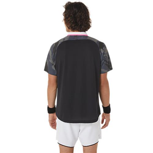 Asics Mens Court Graphic Polo-Shirt (Carrier Grey)