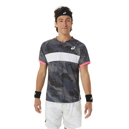 Asics  Match Graphic Short Sleeve Top (Carrier Grey)