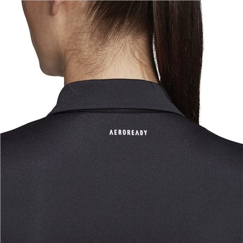 Adidas Womens Club 3 Str Polo (Black/Silver/White)