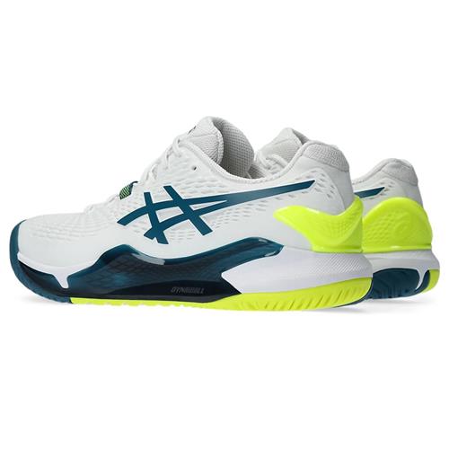 Asics Gel-Resolution 9 Men's tennis Shoes (White/Restful Teal)