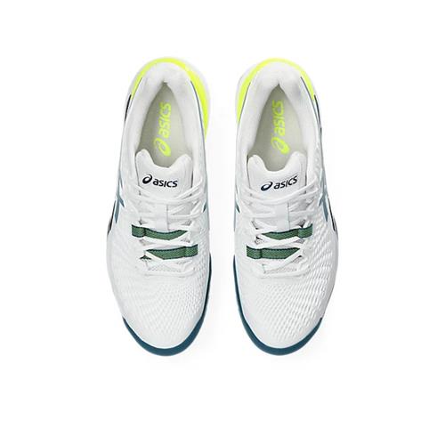 Asics Gel-Resolution 9 Men's tennis Shoes (White/Restful Teal)