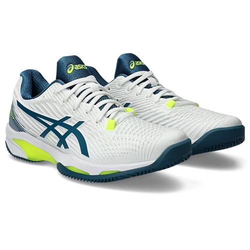 Asics Solution Speed FF2 Clay Men's Tennis Shoes (White/Restful Teal)