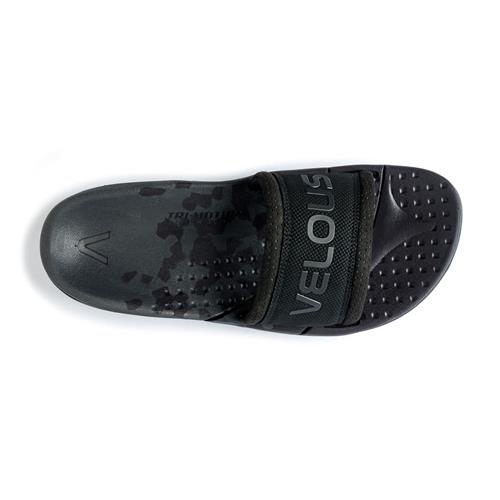 Velous Laguna Slide (Dark Grey Black)