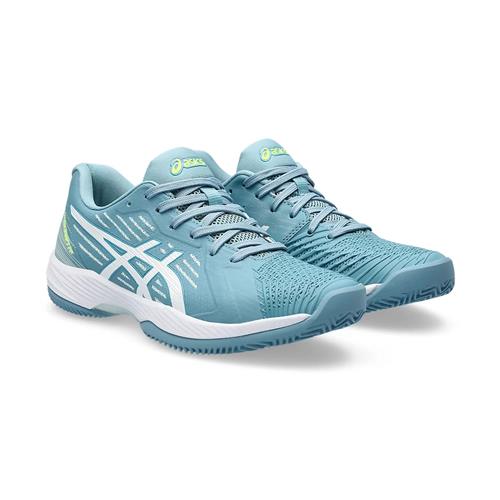 Asics Solution Swift FF Clay Womens Tennis Shoes (Gris Blue/White)