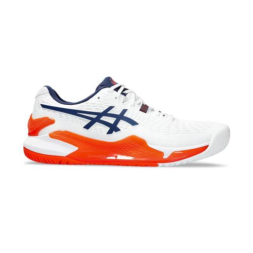 Asics Gel-Resolution 9 Men's Tennis Shoes (White/Blue Expanse)