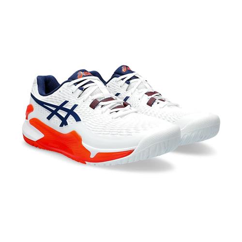 Asics Gel-Resolution 9 Men's Tennis Shoes (White/Blue Expanse)