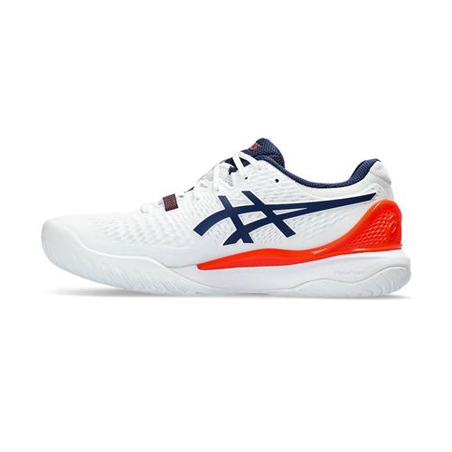 Asics Gel-Resolution 9 Men's Tennis Shoes (White/Blue Expanse)