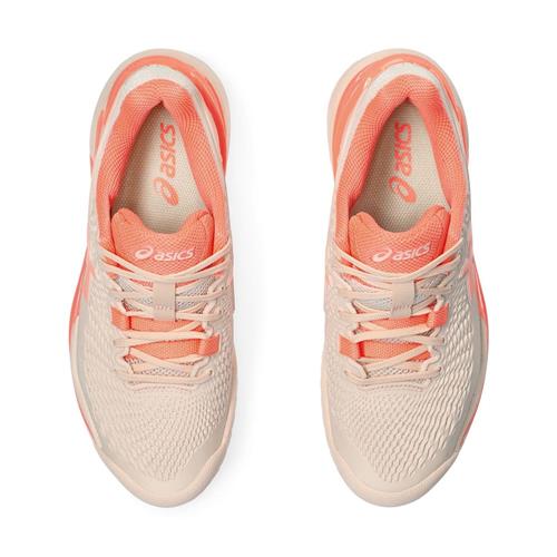 Asics Gel-Resolution 9 Womens Tennis Shoes (Pearl Pink/Sun Coral)