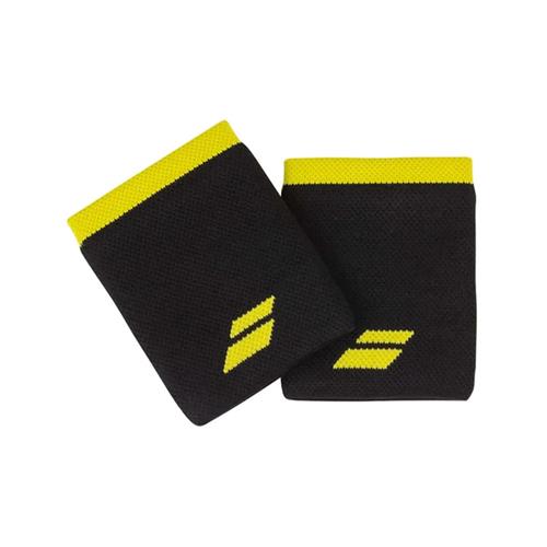 Babolat Logo Wristband 2 Pack (Black/Sulfur Spring)