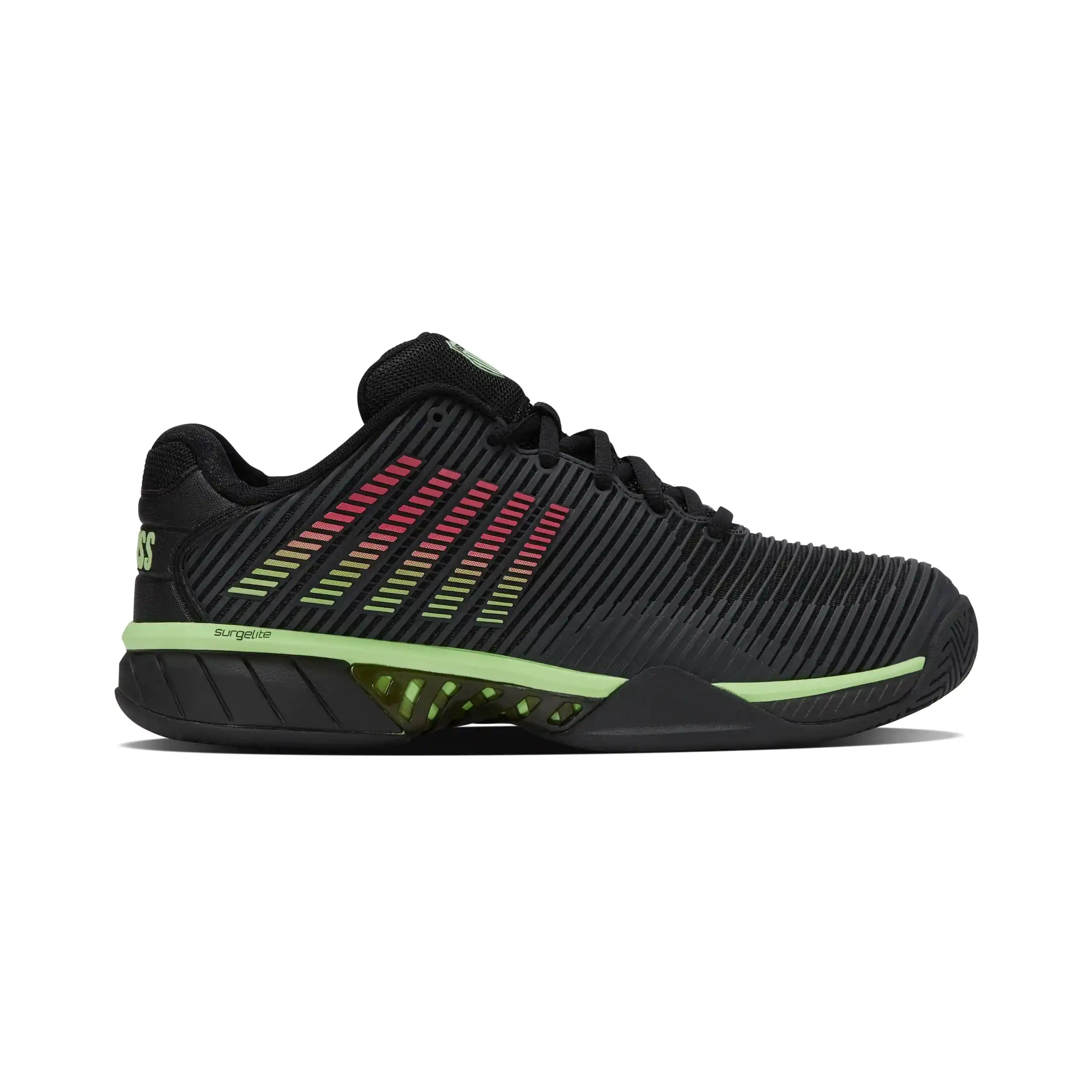 K-Swiss Hypercourt Express 2 Herringbone Men's Shoes (Black/Soft Neon/Lava)
