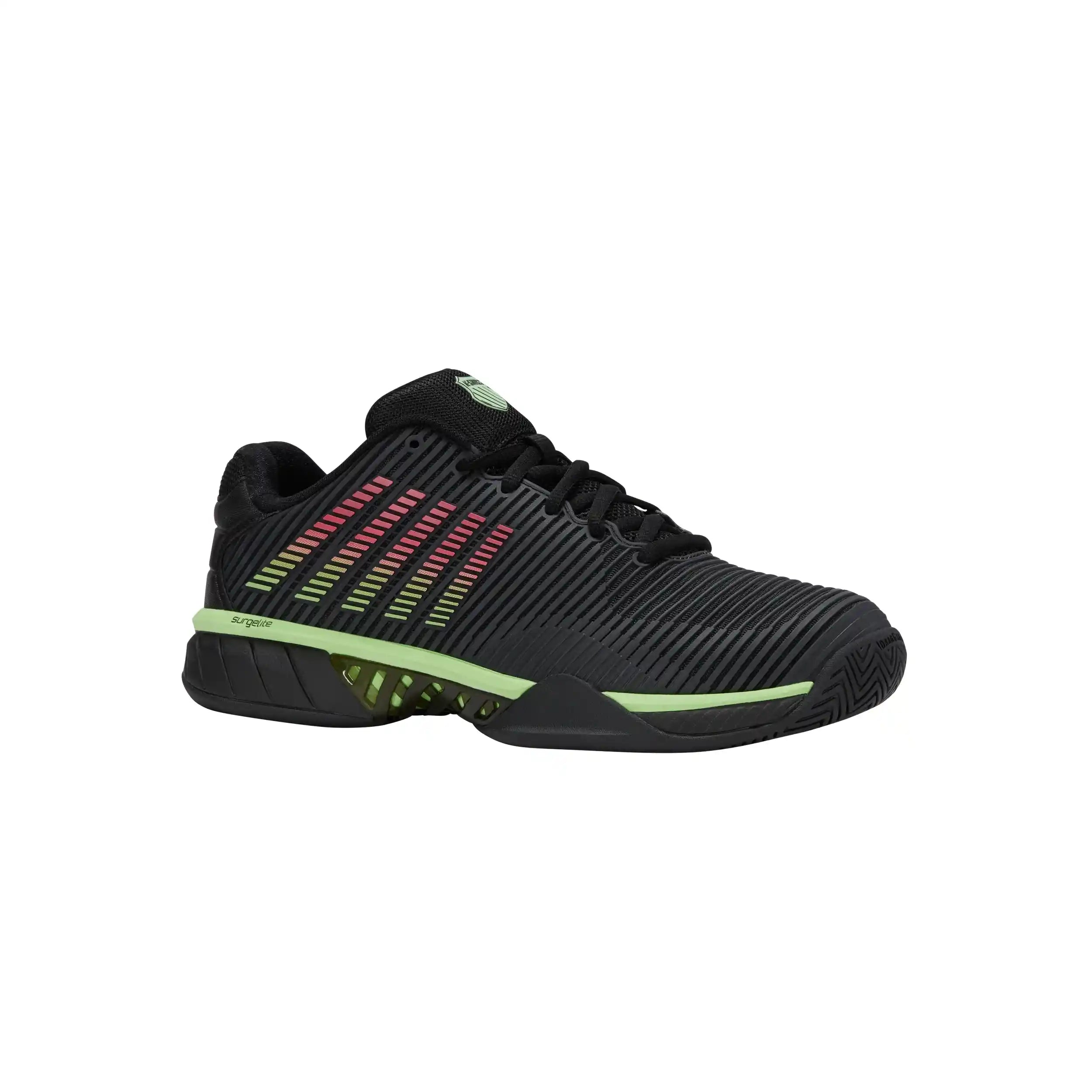 K-Swiss Hypercourt Express 2 Herringbone Men's Shoes (Black/Soft Neon/Lava)