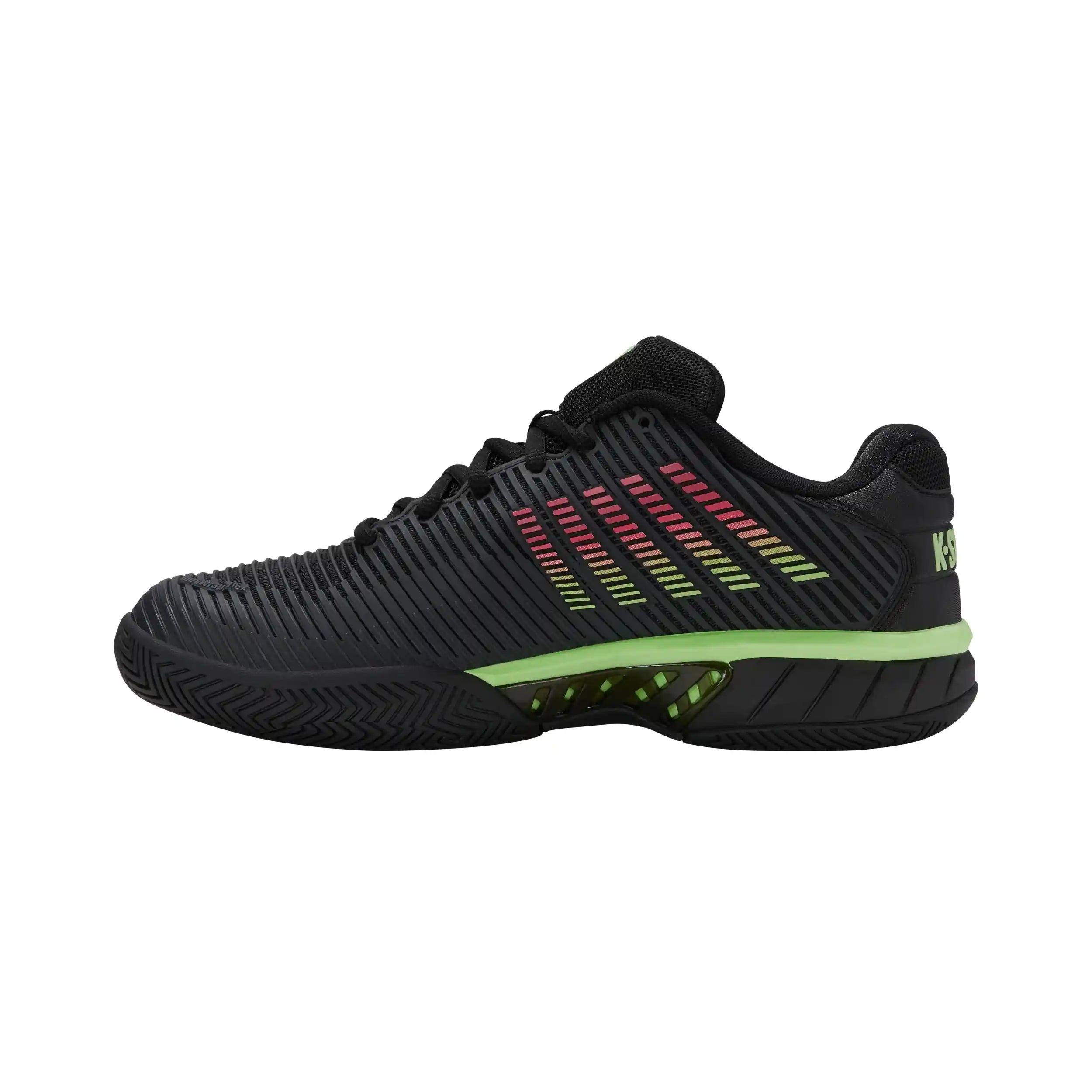 K-Swiss Hypercourt Express 2 Herringbone Men's Shoes (Black/Soft Neon/Lava)