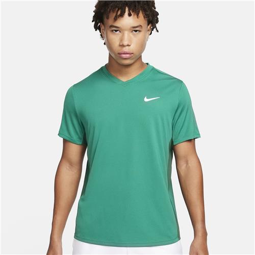 NikeCourt Dri-Fit Victory Men's Tennis Top (Malachite/Gorge Green/White)