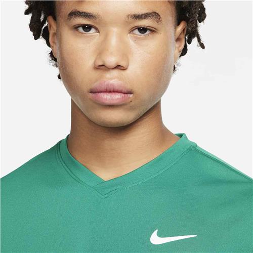 NikeCourt Dri-Fit Victory Men's Tennis Top (Malachite/Gorge Green/White)