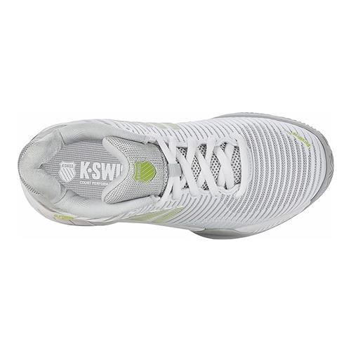 K-Swiss Hypercourt Express 2 HB Womens Tennis shoes (White/Gray Violet/Lime Green)