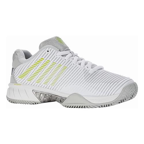 K-Swiss Hypercourt Express 2 HB Womens Tennis shoes (White/Gray Violet/Lime Green)