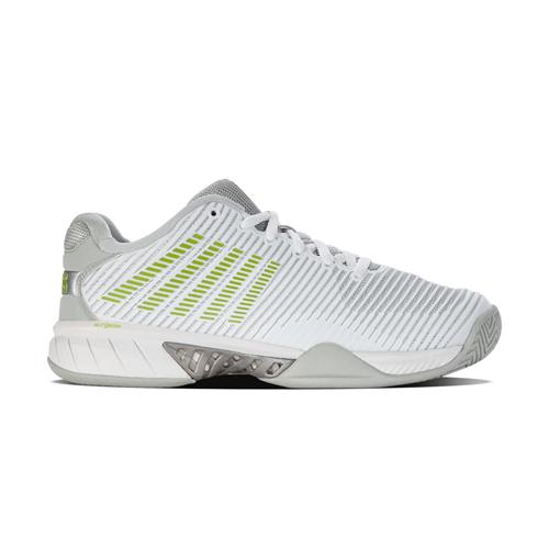 K-Swiss Hypercourt Express 2 AC Womens Tennis shoes (White/Gray Violet/Lime Green)