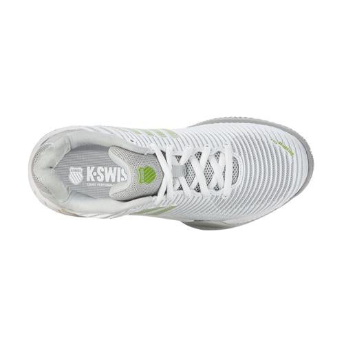 K-Swiss Hypercourt Express 2 AC Womens Tennis shoes (White/Gray Violet/Lime Green)