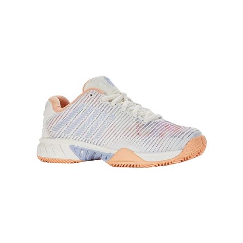 K-Swiss Hypercourt Express 2 HB Womens Tennis Shoes (Star White/Peach Fuz/Heather)