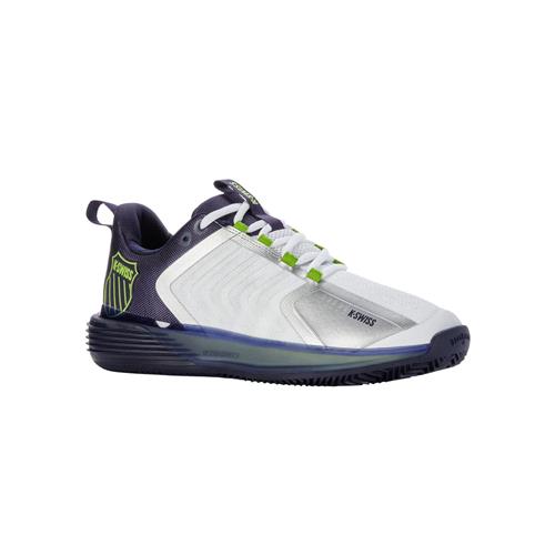 K-Swiss Ultrashot 3 Men's Herringbone Tennis Shoes (White/Peacoat/Lime Green)