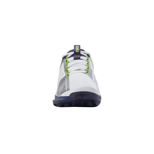 K-Swiss Ultrashot 3 Men's Herringbone Tennis Shoes (White/Peacoat/Lime Green)