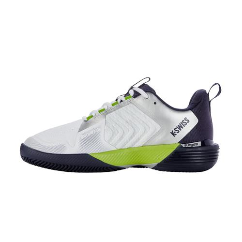 K-Swiss Ultrashot 3 Men's Herringbone Tennis Shoes (White/Peacoat/Lime Green)