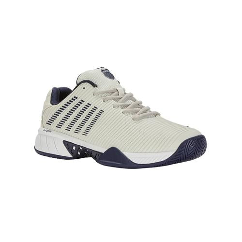 K-Swiss Hypercourt Express Wide (2E) AC Men's Tennis Shoes (White /Gray/Peacoat)