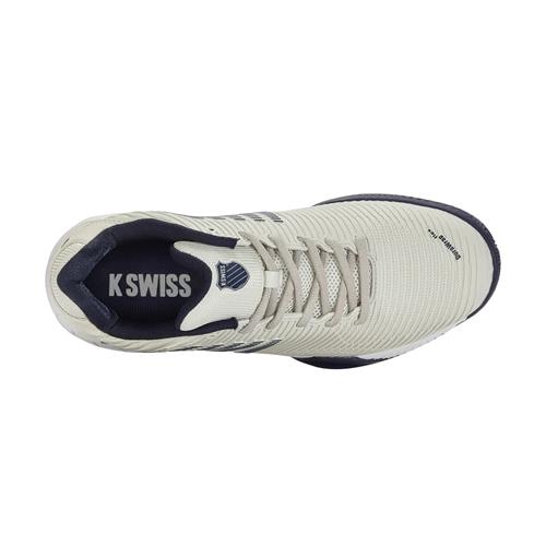 K-Swiss Hypercourt Express Wide (2E) AC Men's Tennis Shoes (White /Gray/Peacoat)