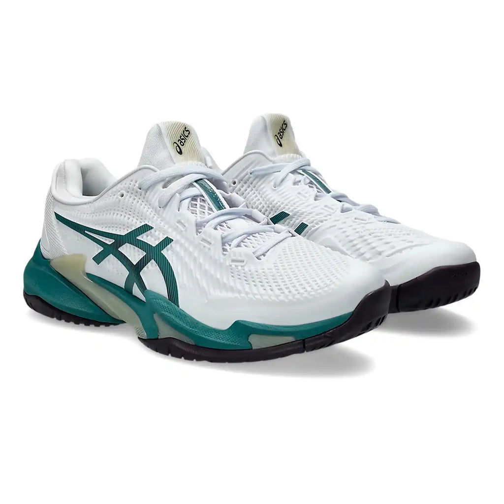 Asics Court FF3 Men's Tennis Shoe (White/ Foggy Teal)