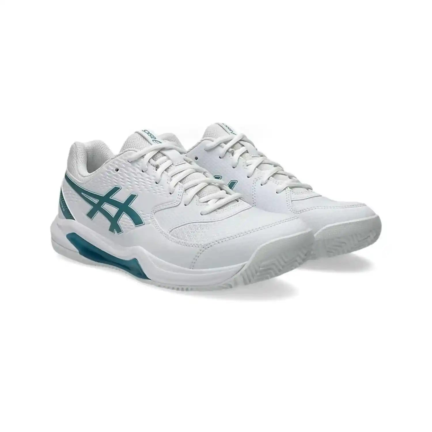 Asics Gel-Dedicate 8 Men's Padel Shoes (White/Misty Pine)