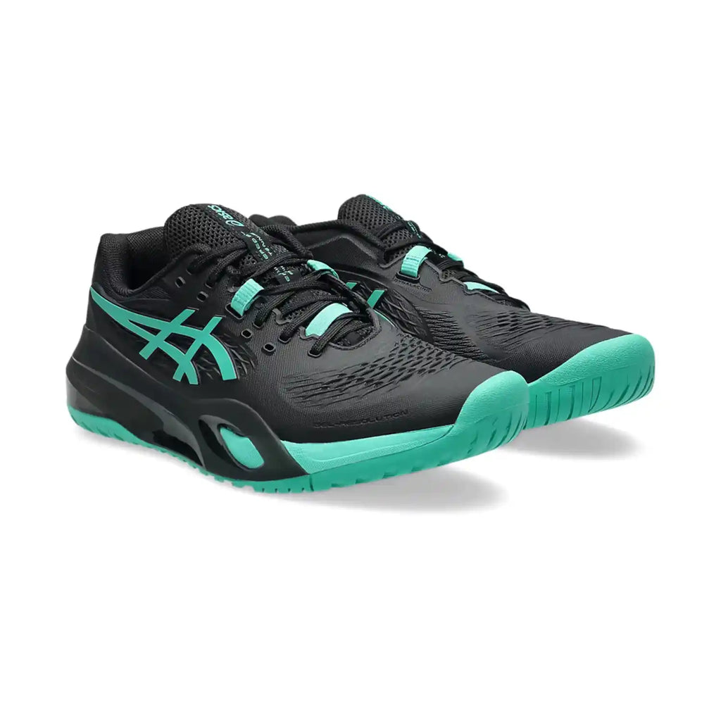 Asics Gel-Resolution X Men's Tennis Shoes (Black/Aurora Green)