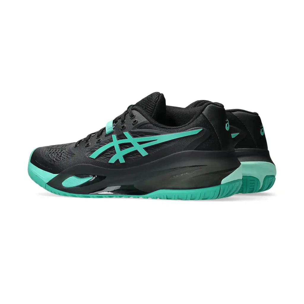 Asics Gel-Resolution X Men's Tennis Shoes (Black/Aurora Green)