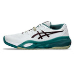 Asics Gel-Resolution X Wide 2E Men's Tennis Shoe (White/Dark Aubergine)