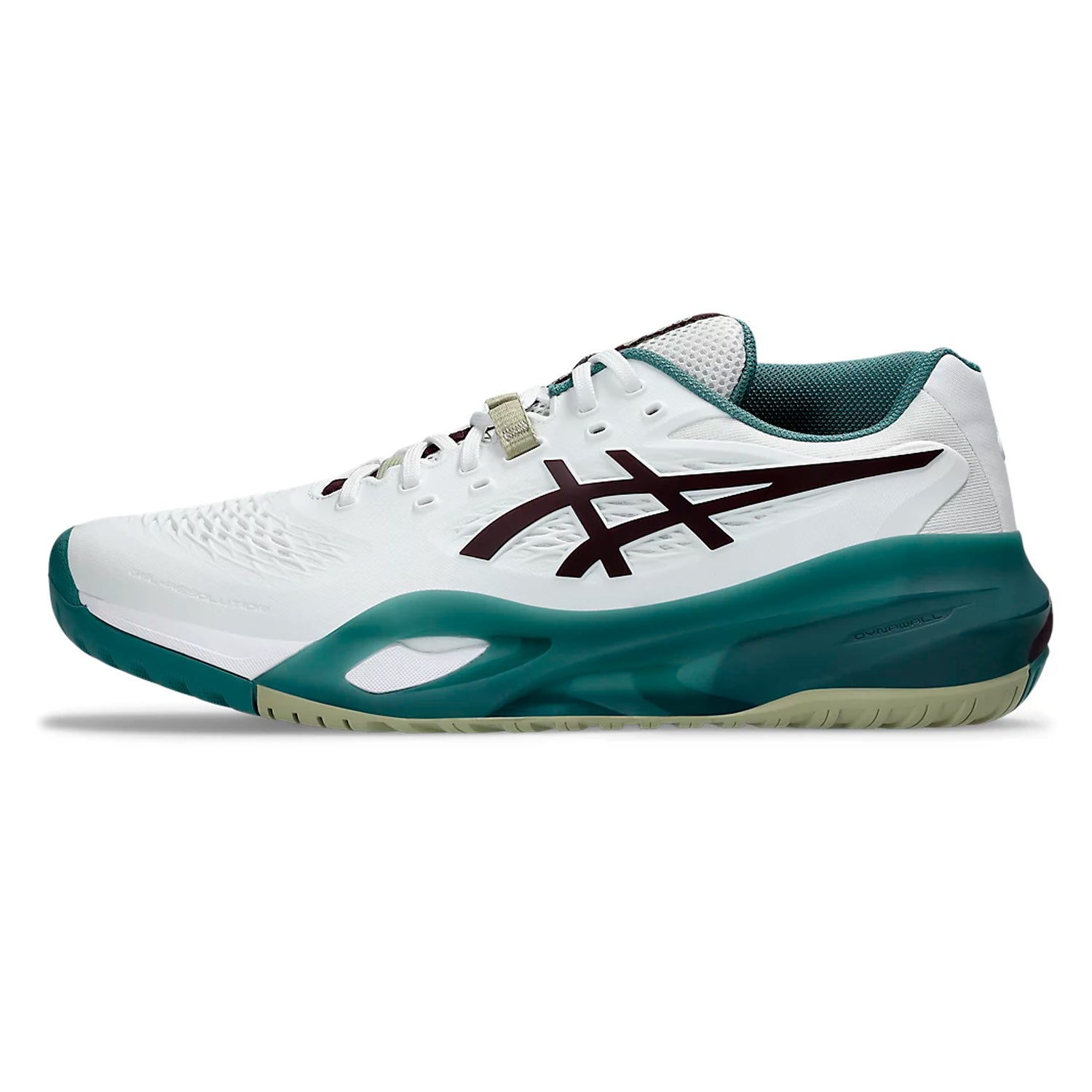 Asics Gel-Resolution X Wide 2E Men's Tennis Shoe (White/Dark Aubergine)