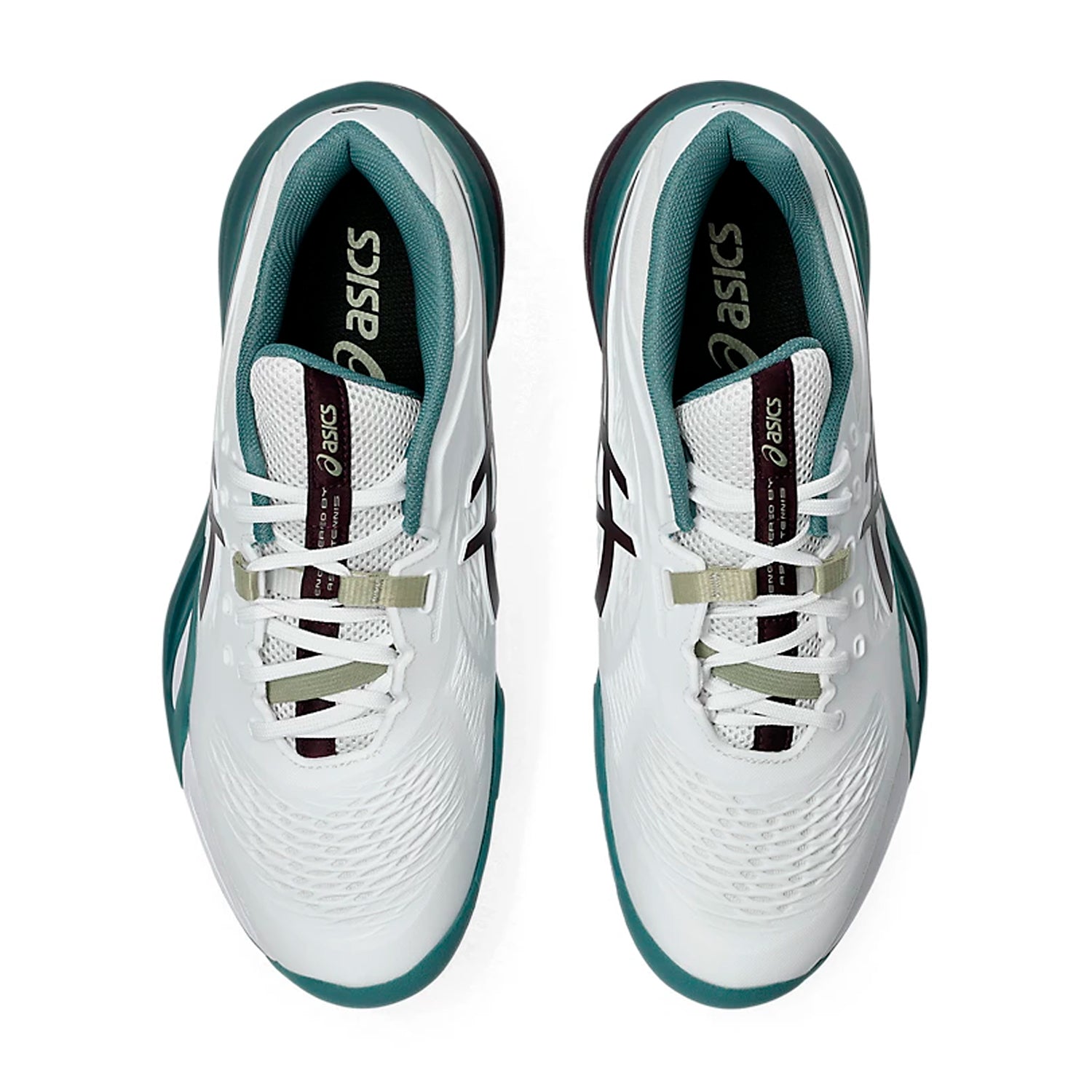 Asics Gel-Resolution X Wide 2E Men's Tennis Shoe (White/Dark Aubergine)