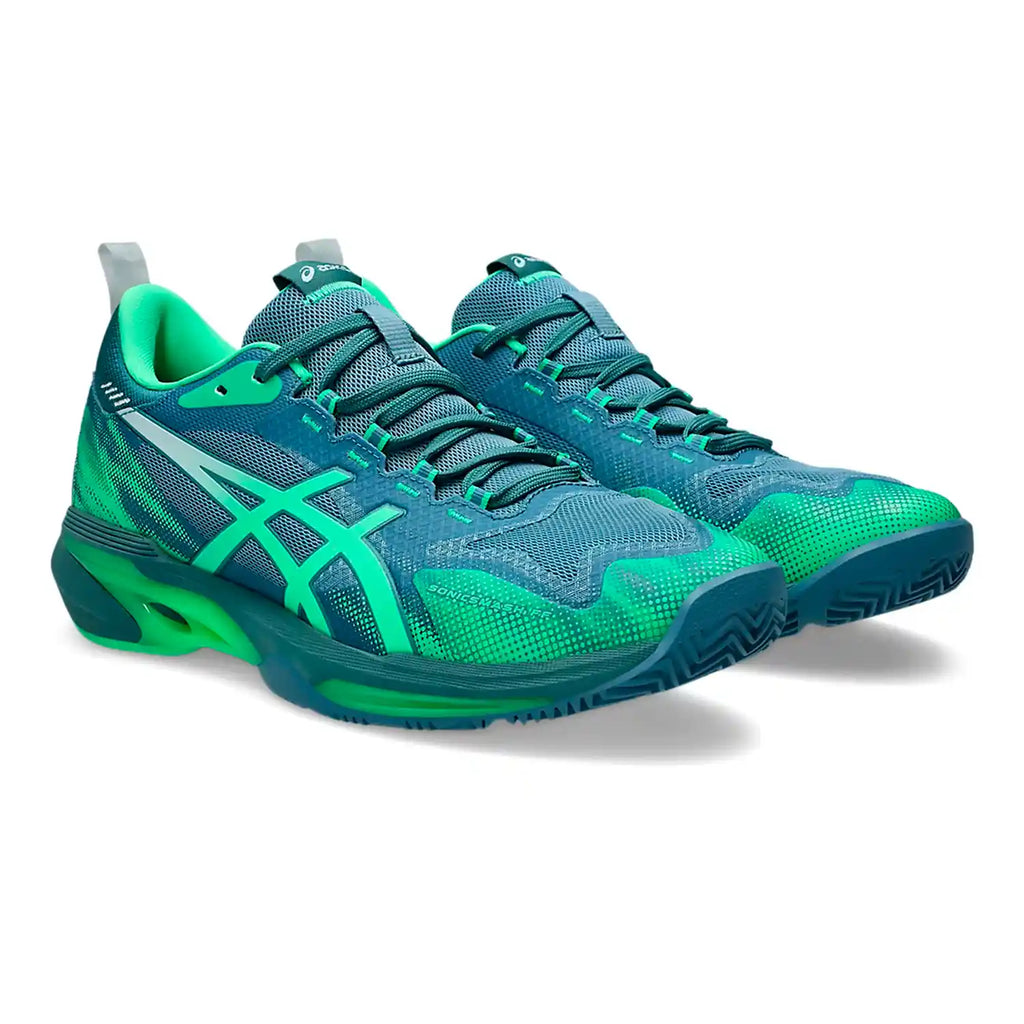 Asics Sonic Smash Padel Men's Shoes (Saba Blue/Vital Green)