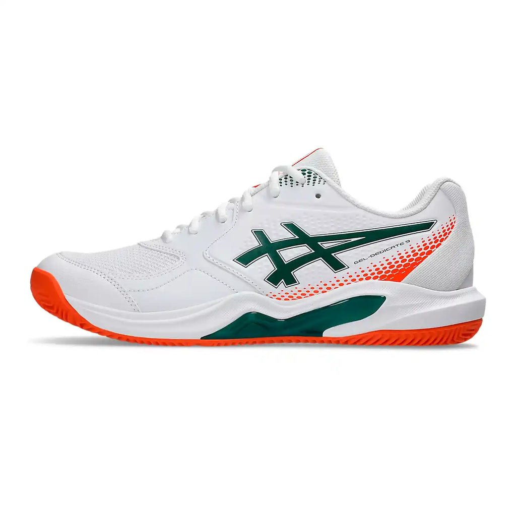 Asics Gel-Dedicate 9 Men's Padel Shoes (White/Jewel Green)