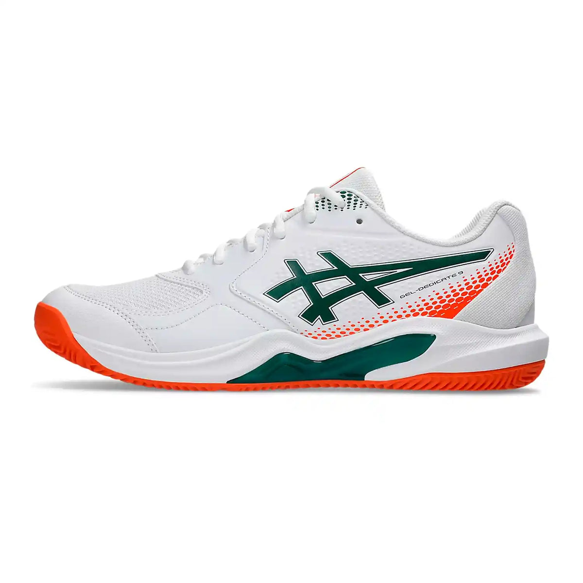 Asics Gel-Dedicate 9 Men's Padel Shoes (White/Jewel Green)