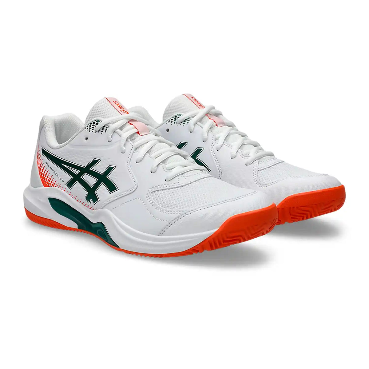 Asics Gel-Dedicate 9 Men's Padel Shoes (White/Jewel Green)