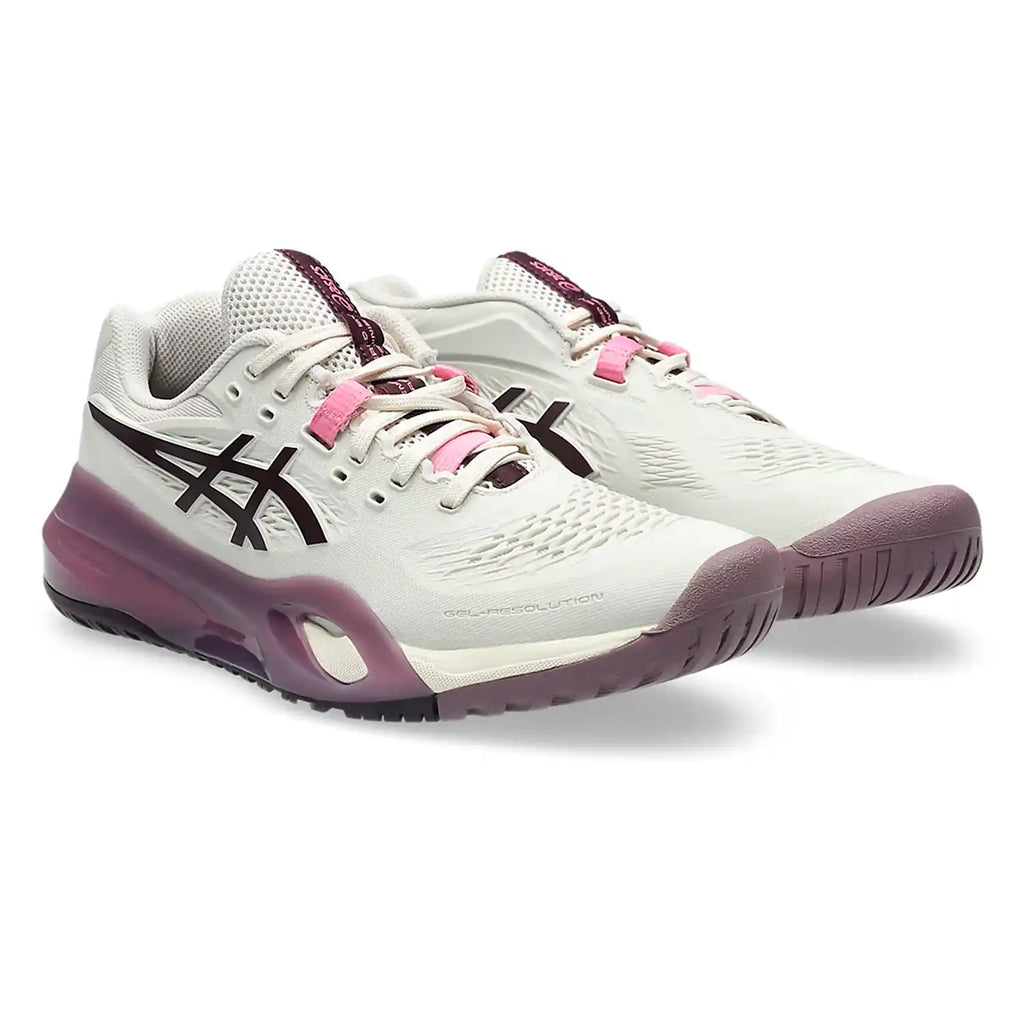 Asics Gel-Resolution X Wide D Women's Shoes (Soft Oak/Dark Aubergine)