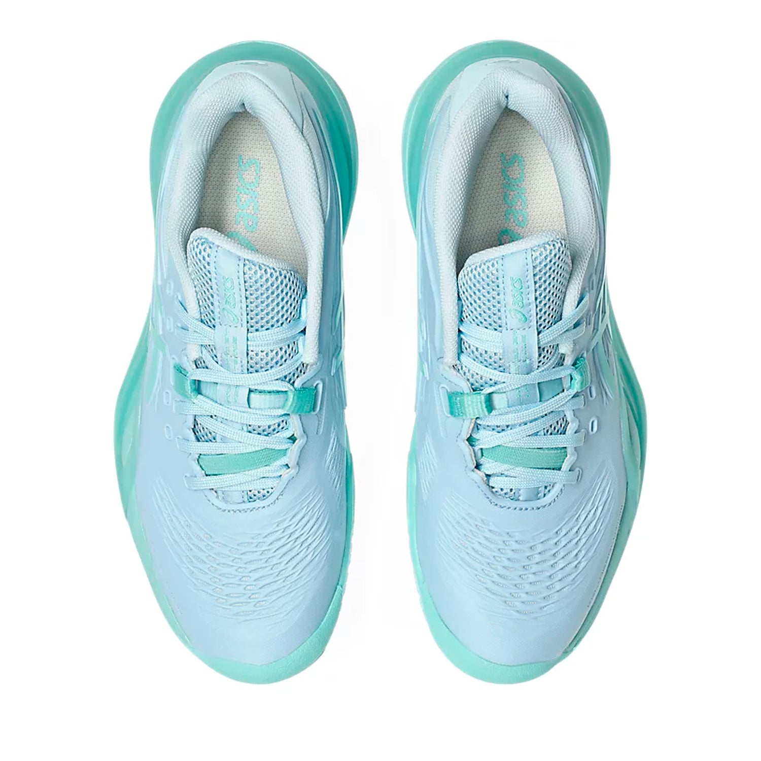 Asics Gel-Resolution X Women's Hardcourt Shoes (Light Blue/Oasis Green)