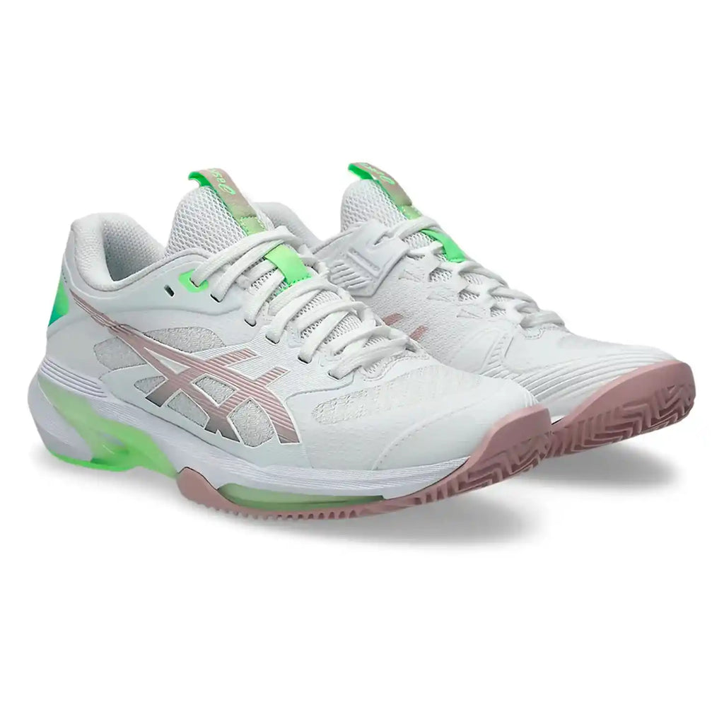 Asics Solution Speed FF 4 CLAY Women's Shoes (White/Morganite)