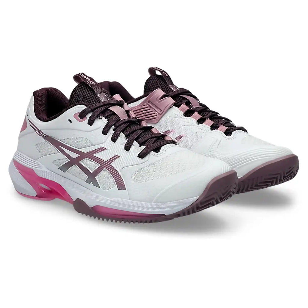 Asics Solution Speed FF 4 Clay Women's Shoes (White/Dusty Mauve)