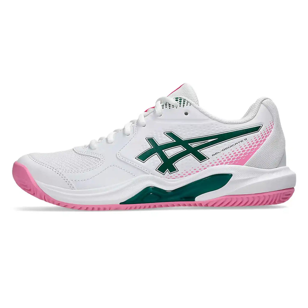Asics Gel-Dedicate 9 Women's Padel Shoes (White/Jewel Green)