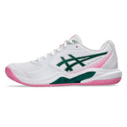 Asics Gel-Dedicate 9 Women's Padel Shoes (White/Jewel Green)