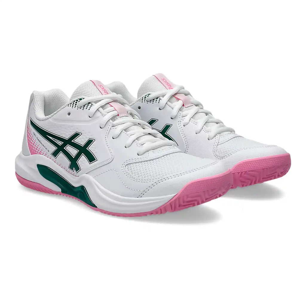 Asics Gel-Dedicate 9 Women's Padel Shoes (White/Jewel Green)