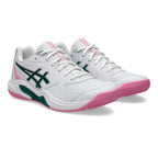 Asics Gel-Dedicate 9 Women's Padel Shoes (White/Jewel Green)