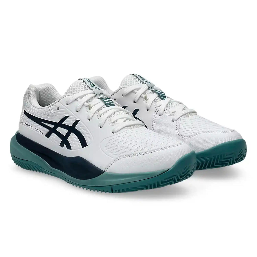 Asics Gel-Resolution X GS Clay Kids Shoes (White/Midnight)